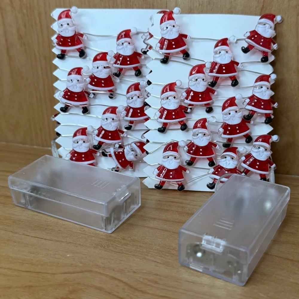 Santa Claus LED String Lights Set of 2
